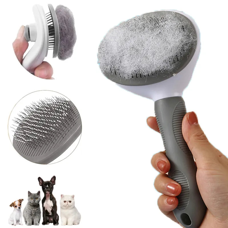 Brosse en acier inoxydable pour chat et chien